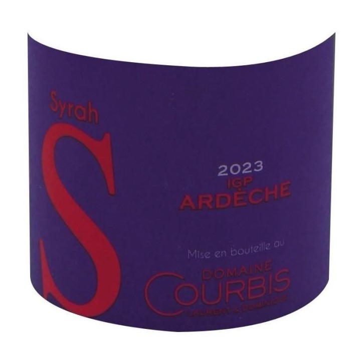 Domaine Courbis 2024 Ardeche Syrah - Vin rouge de la Vallée du Rhône