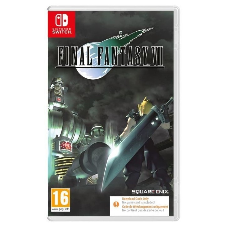 Final Fantasy VII - Jeu Nintendo Switch - Code dans la boîte
