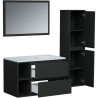 Ensemble DOMINO, set de salle de bain 80, vanity+vasque+miroir & colon