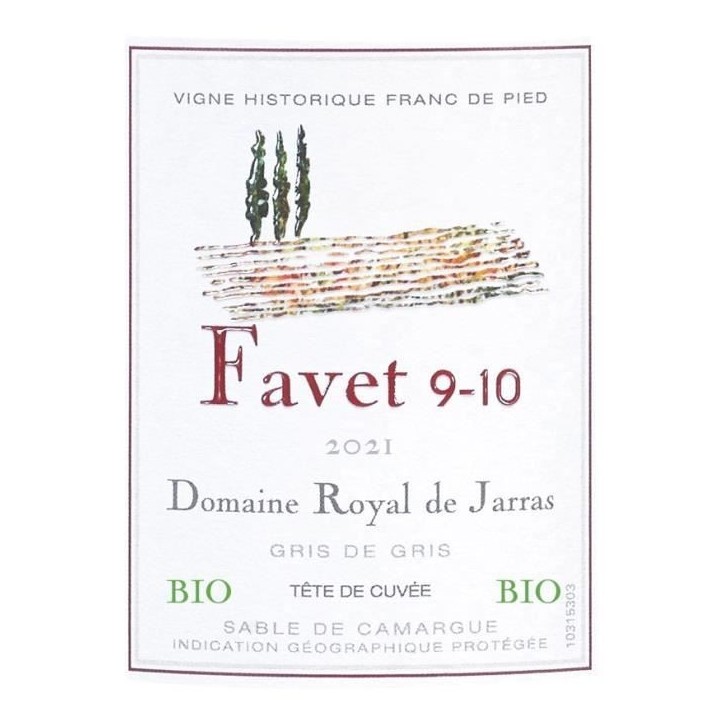Domaine Royal de Jarras Favet 9-10 2021 Sable de Camargue - Vin rosé de Languedoc - Bio
