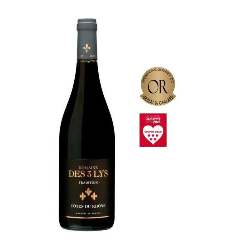 Domaine des 3 Lys Tradition 2024 Côtes du Rhône - Vin rouge de la Va