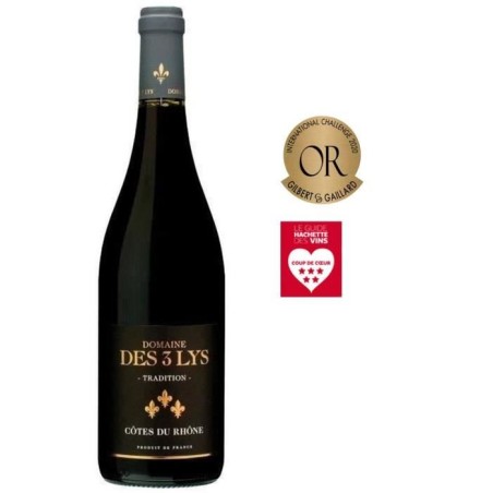 Domaine des 3 Lys Tradition 2024 Côtes du Rhône - Vin rouge de la Va