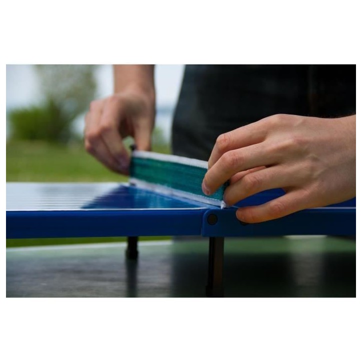 Set mini table de ping pong - SCHILDKRÖT - Mini-table 68x33x9 cm - 2 mini-raquettes PVC - Balle ABS - Filet - Table pliable Set mini table de ping pong - SCHILDKRÖT - Mini-table 68x33x9 cm - 2 mini-raquettes PVC - Balle ABS - Filet - Table pliable