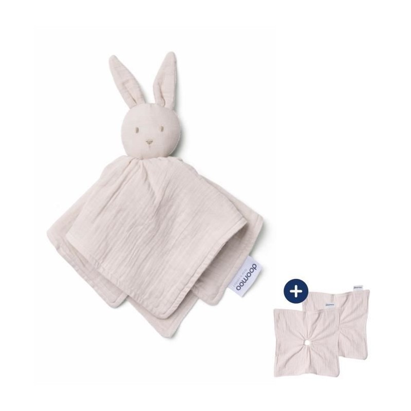 doomoo Doudou Bébé You&Me - Doudou Réversible et Réconfortant - Fo