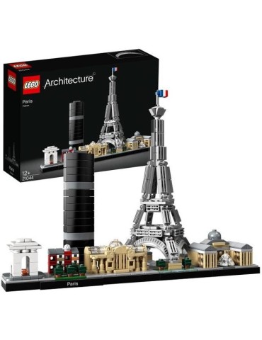LEGO 21044 Architecture Paris Maquette a Construire avec Tour Eiffel, Collection Skyline, Décoration Maison, Idée de Cadeau