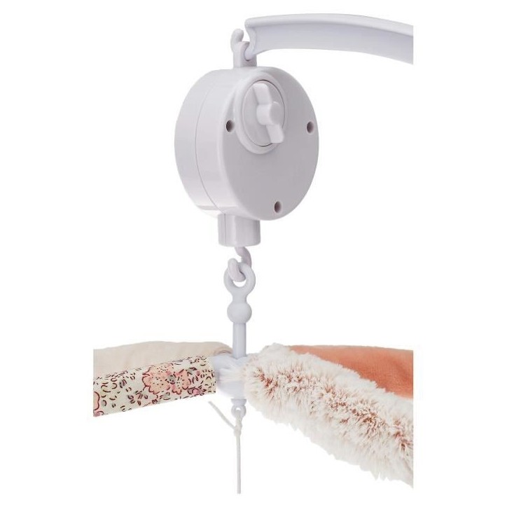 DOMIVA Mobile musical Lapinou - Arche PVC - Peluches amovibles - Blanc/rose - 34 x 65 cm DOMIVA Mobile musical Lapinou - Arche PVC - Peluches amovibles - Blanc/rose - 34 x 65 cm