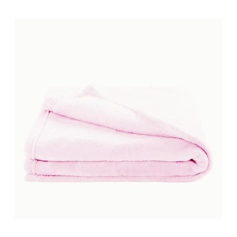 Couverture enfant en microfibre - Rose - 100 x 150 cm Couverture enfant en microfibre - Rose - 100 x 150 cm