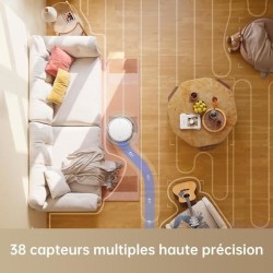 MOVA M1 - Robot Aspirateur Laveur 2 en 1 - 4500Pa - Navigation Intelli