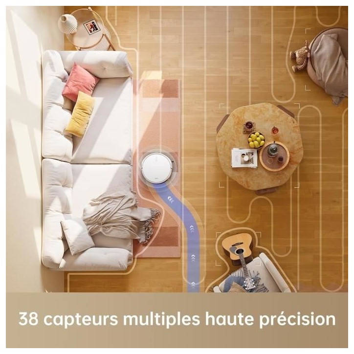 MOVA M1 - Robot Aspirateur Laveur 2 en 1 - 4500Pa - Navigation Intelligente par SoF LiDAR - Brosse multi-surfaces MOVA M1 - Robot Aspirateur Laveur 2 en 1 - 4500Pa - Navigation Intelligente par SoF LiDAR - Brosse multi-surfaces
