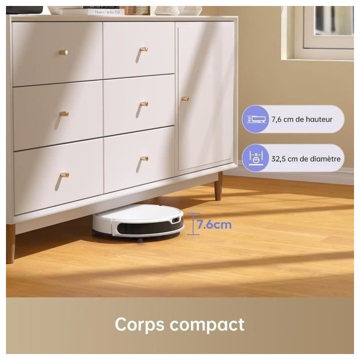 MOVA M1 - Robot Aspirateur Laveur 2 en 1 - 4500Pa - Navigation Intelligente par SoF LiDAR - Brosse multi-surfaces MOVA M1 - Robot Aspirateur Laveur 2 en 1 - 4500Pa - Navigation Intelligente par SoF LiDAR - Brosse multi-surfaces