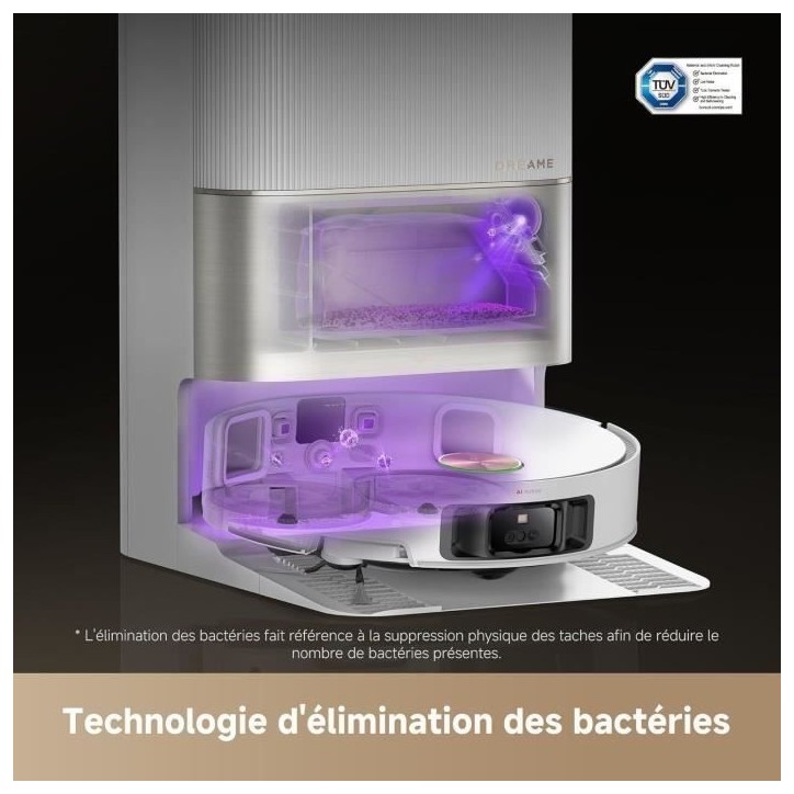 Robot Aspirateur Laveur DREAME X50 Ultra - 220 mn autonomie - 20 000 Pa - Auto-nettoyage Robot Aspirateur Laveur DREAME X50 Ultra - 220 mn autonomie - 20 000 Pa - Auto-nettoyage