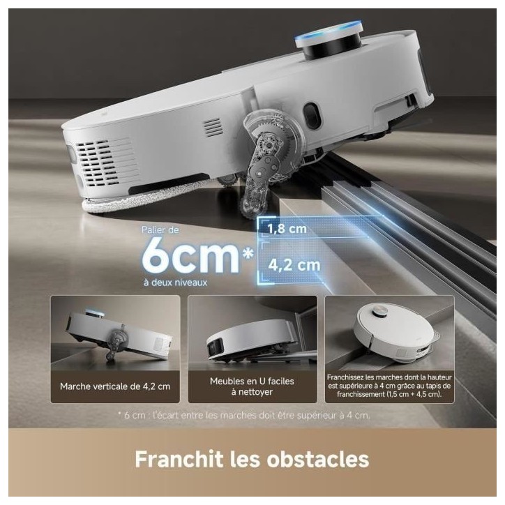 Robot Aspirateur Laveur DREAME X50 Ultra - 220 mn autonomie - 20 000 Pa - Auto-nettoyage Robot Aspirateur Laveur DREAME X50 Ultra - 220 mn autonomie - 20 000 Pa - Auto-nettoyage