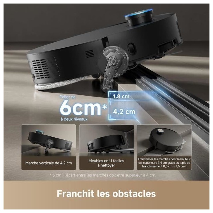 DREAME X50 Ultra Complete - Robot Aspirateur avec Station - Evitement d'obstacles par IA et Navigation a 360 - Aspiration 20 000 DREAME X50 Ultra Complete - Robot Aspirateur avec Station - Evitement d'obstacles par IA et Navigation a 360 - Aspiration 20 000