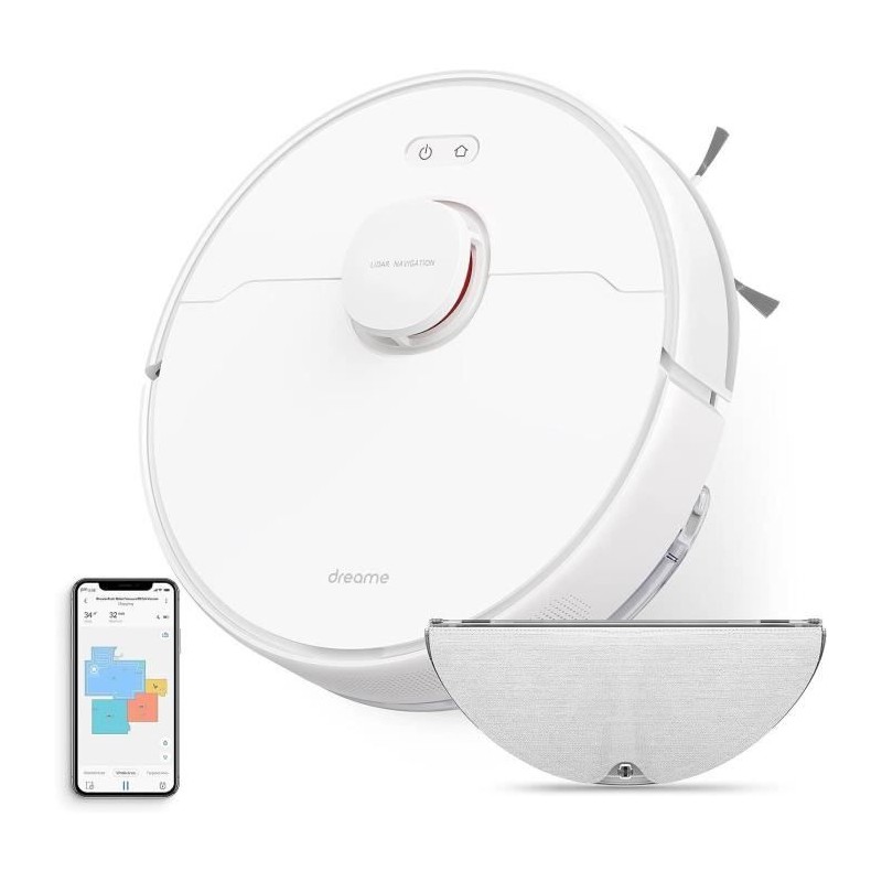 DREAME D9Max White - Aspirateur Robot Laveur 2 en 1 - Navigation LDS I DREAME D9Max White - Aspirateur Robot Laveur 2 en 1 - Navigation LDS I