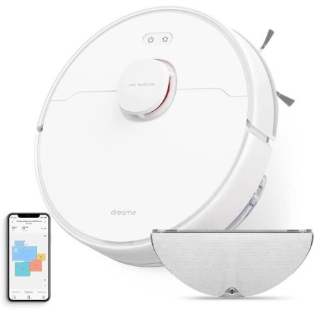 DREAME D9Max White - Aspirateur Robot Laveur 2 en 1 - Navigation LDS I