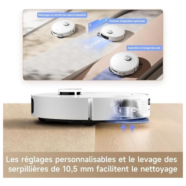 DREAME L10s Ultra Gen 2 - Robot Aspirateur Laveur - 10 000 Pa - Technologie MopExtend RoboSwing - Base Entierement Automatique DREAME L10s Ultra Gen 2 - Robot Aspirateur Laveur - 10 000 Pa - Technologie MopExtend RoboSwing - Base Entierement Automatique