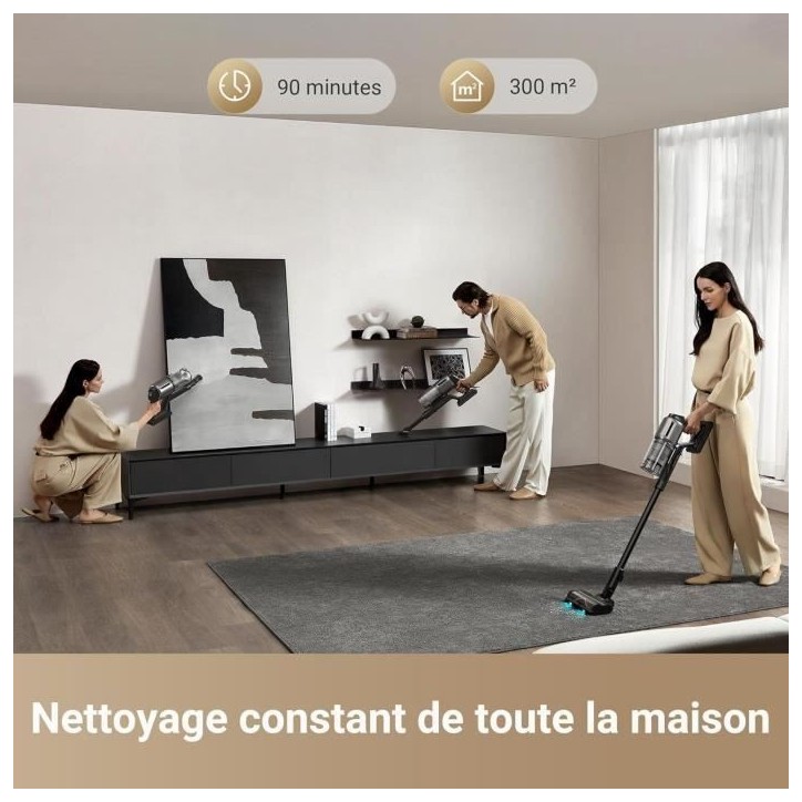 DREAME Z30 - Aspirateur Balai sans Fil - Puissance 310 AW - Autonomie 90 Min - Technologie de Détection de Poussiere DREAME Z30 - Aspirateur Balai sans Fil - Puissance 310 AW - Autonomie 90 Min - Technologie de Détection de Poussiere
