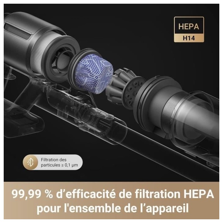 DREAME Z30 - Aspirateur Balai sans Fil - Puissance 310 AW - Autonomie 90 Min - Technologie de Détection de Poussiere DREAME Z30 - Aspirateur Balai sans Fil - Puissance 310 AW - Autonomie 90 Min - Technologie de Détection de Poussiere