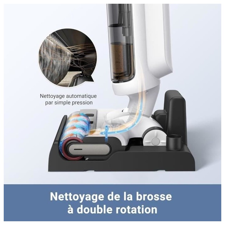MOVA K20 - Aspirateur Laveur Sec Et Humide - Poids Léger de 4 kg - Nettoyage Auto Double Rotation - Écran LED MOVA K20 - Aspirateur Laveur Sec Et Humide - Poids Léger de 4 kg - Nettoyage Auto Double Rotation - Écran LED