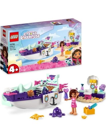 LEGO Gabby et la Maison Magique 10786 Le Bateau et le Spa de Gabby et Marine, Jouet avec Figurines