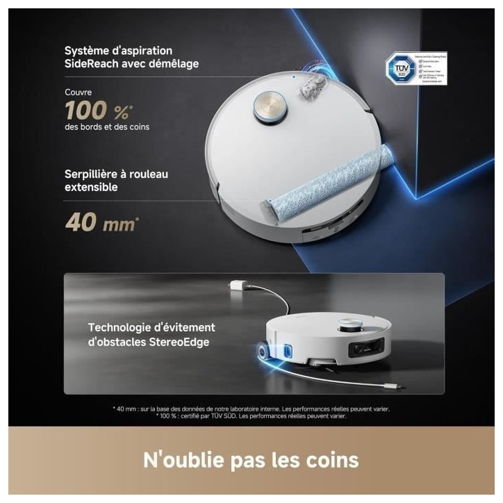 Aspirateur Robot Laveur - DREAME Aqua 10 Ultra Roller Complete - Nettoyage Automatique du Rouleau - Évitement d'obstacles de 8 Aspirateur Robot Laveur - DREAME Aqua 10 Ultra Roller Complete - Nettoyage Automatique du Rouleau - Évitement d'obstacles de 8