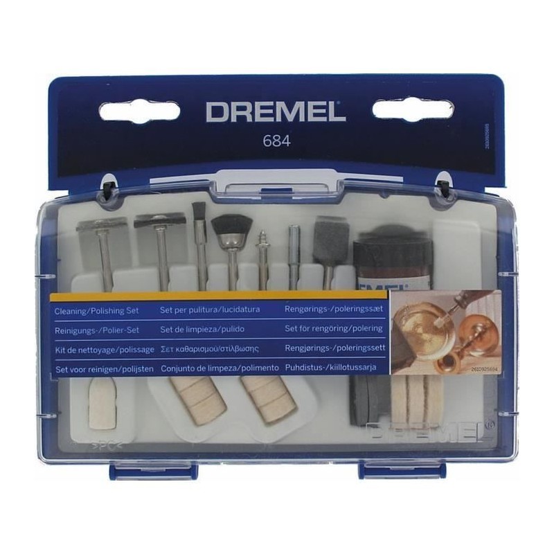Coffret 20 accessoires DREMEL 684 (Coffret de nettoyage et polissage p Coffret 20 accessoires DREMEL 684 (Coffret de nettoyage et polissage p