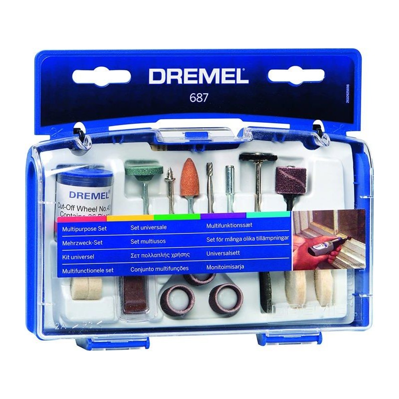 DREMEL Kit pour travaux généraux de 52 pieces 687 DREMEL Kit pour travaux généraux de 52 pieces 687