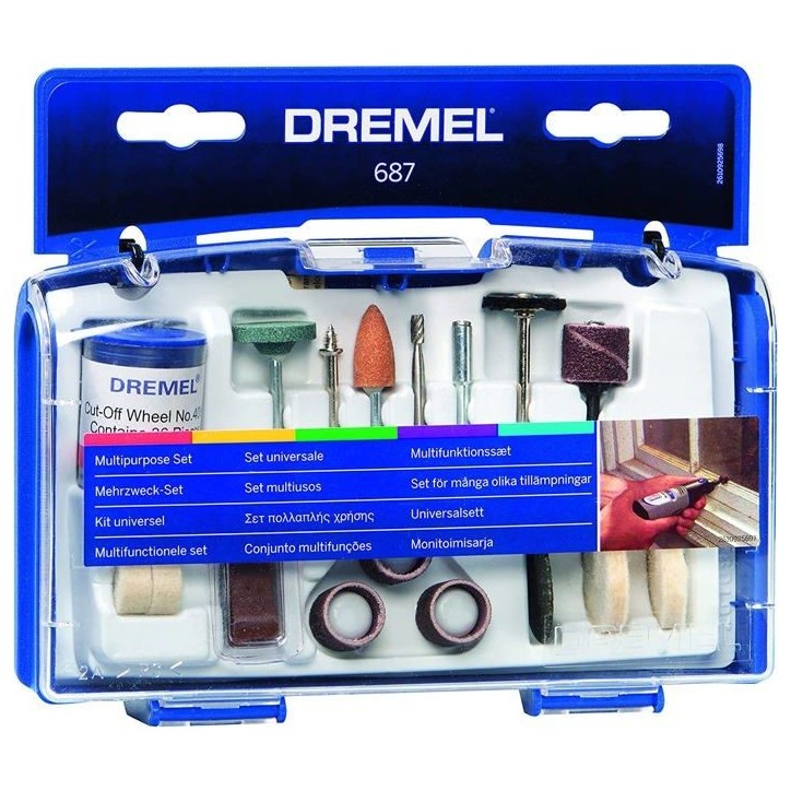 DREMEL Kit pour travaux généraux de 52 pieces 687 DREMEL Kit pour travaux généraux de 52 pieces 687
