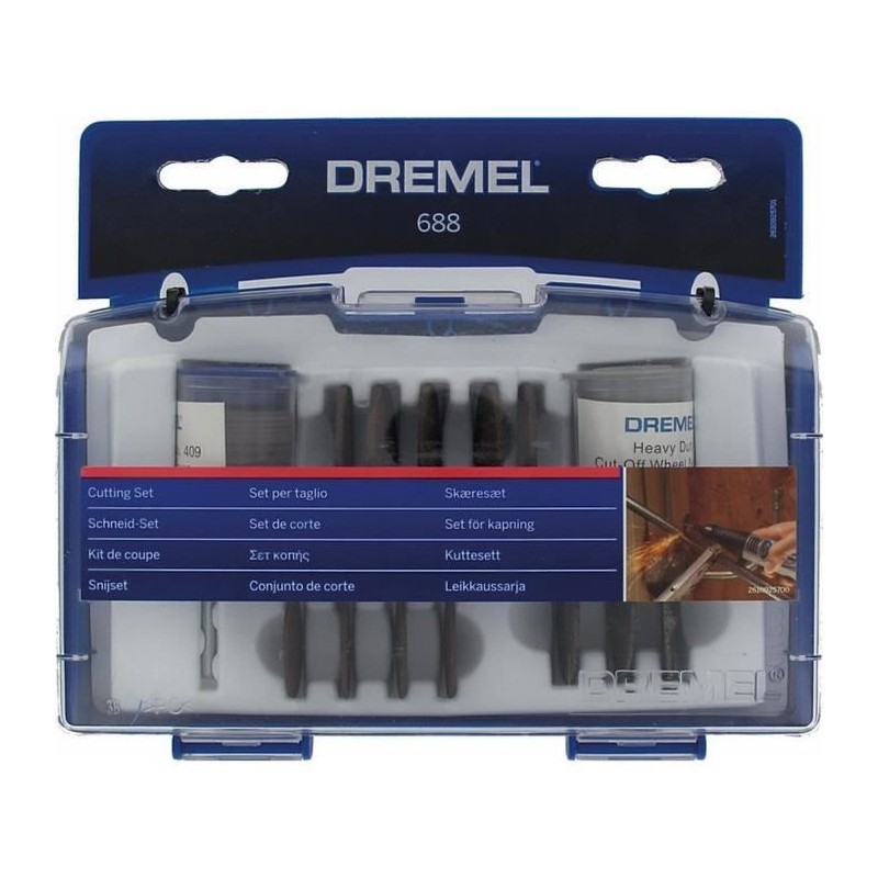 Coffret 69 accessoires DREMEL 688 - Assortiment de 68 disques a tronç Coffret 69 accessoires DREMEL 688 - Assortiment de 68 disques a tronç