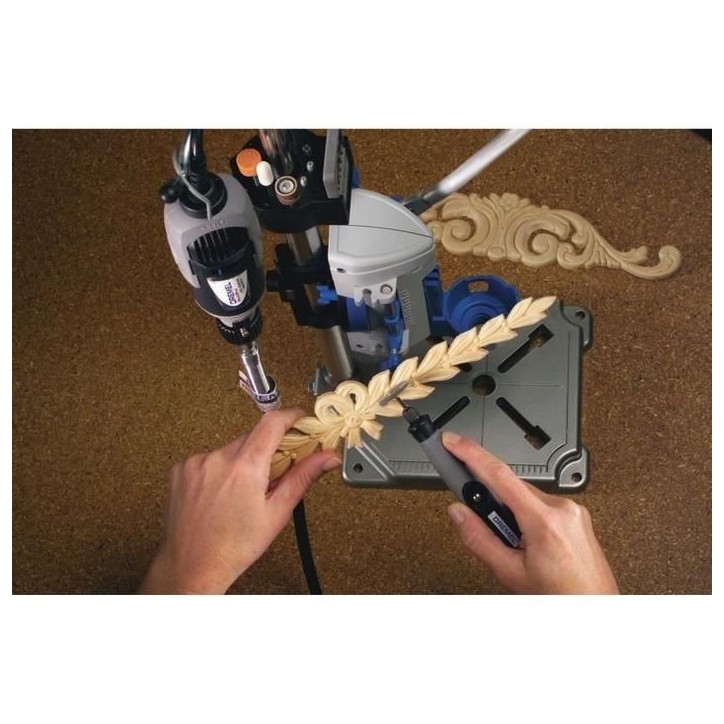 Support vertical de perceuse a colonne DREMEL 220 - Acier - Réglage par incréments de 15 degrés Support vertical de perceuse a colonne DREMEL 220 - Acier - Réglage par incréments de 15 degrés
