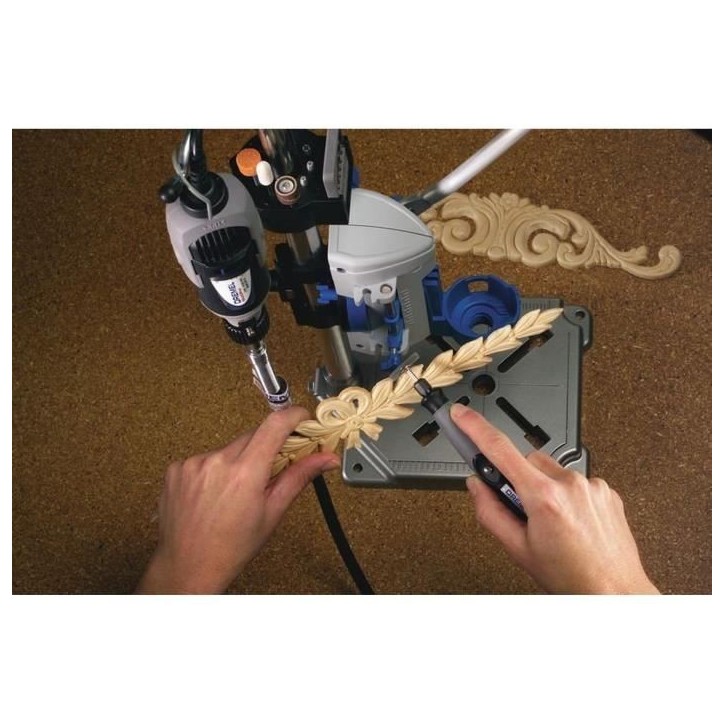 Support vertical de perceuse a colonne DREMEL 220 - Acier - Réglage par incréments de 15 degrés Support vertical de perceuse a colonne DREMEL 220 - Acier - Réglage par incréments de 15 degrés