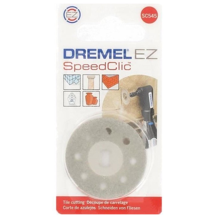 Disque diamant a tronçonner DREMEL S545 - Ø 38mm - Découpe de Faience/Porcelaine/Céramique