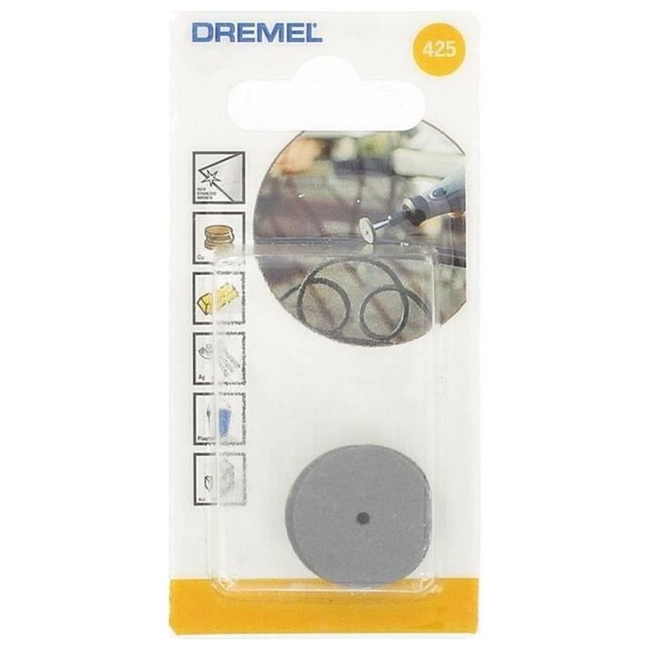 Lot de 4 disques émeri DREMEL 425 pour polissage Ø 22,5mm Lot de 4 disques émeri DREMEL 425 pour polissage Ø 22,5mm