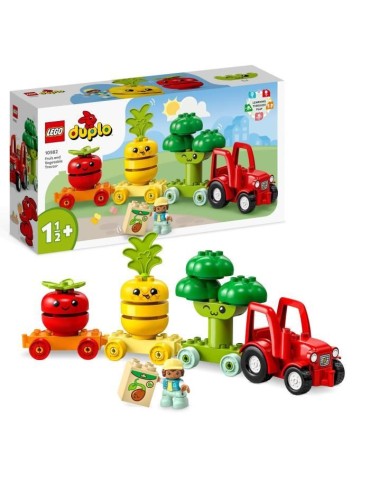 LEGO DUPLO My First 10982 Le Tracteur des Fruits et Légumes, Jouet a Empiler et a Trier