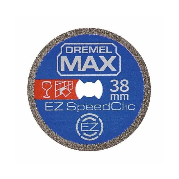 Disque Diamant Haute longévité EZ SpeedClic Dremel Max S545 - ø38mm materiaux durs Disque Diamant Haute longévité EZ SpeedClic Dremel Max S545 - ø38mm materiaux durs