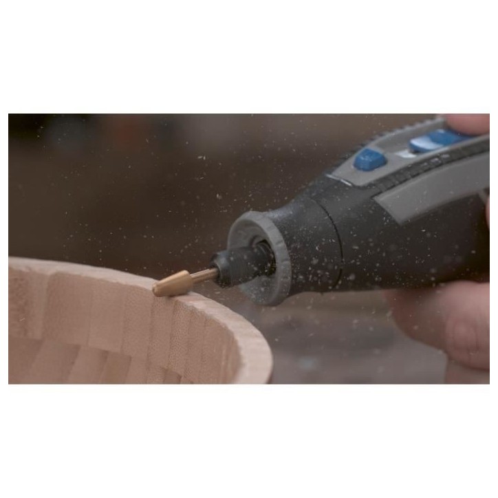 Lot de 2 fraises acier rapide haute longévité Dremel Max 117 - ø 6,4mm bout rond Lot de 2 fraises acier rapide haute longévité Dremel Max 117 - ø 6,4mm bout rond