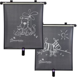Store enrouleur de fenetre de voiture - DREAMBABY - Double face Zebra