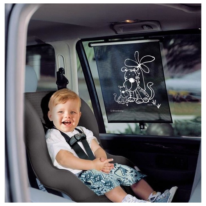 Store enrouleur de fenetre de voiture - DREAMBABY - Double face Zebra & Tigre Print - Réglable 2pcs Store enrouleur de fenetre de voiture - DREAMBABY - Double face Zebra & Tigre Print - Réglable 2pcs