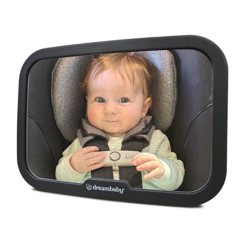Grand miroir rétroviseur rectangulaire - DREAMBABY - Réglable pour s