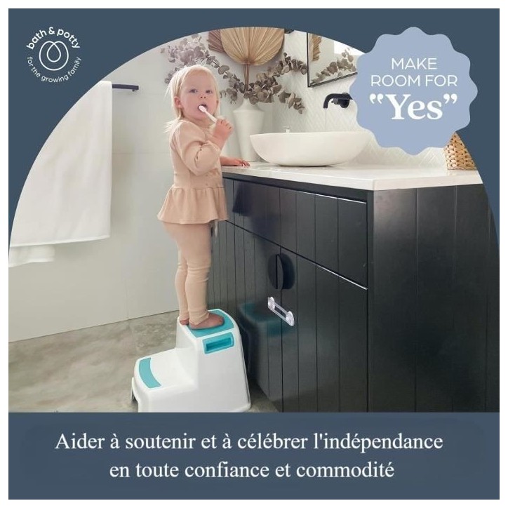 Tabouret marchepied - DREAMBABY - 2 UP - Antidérapant et texturé - Jusqu'a 80 kg pour les petits et les adultes - Aqua Tabouret marchepied - DREAMBABY - 2 UP - Antidérapant et texturé - Jusqu'a 80 kg pour les petits et les adultes - Aqua