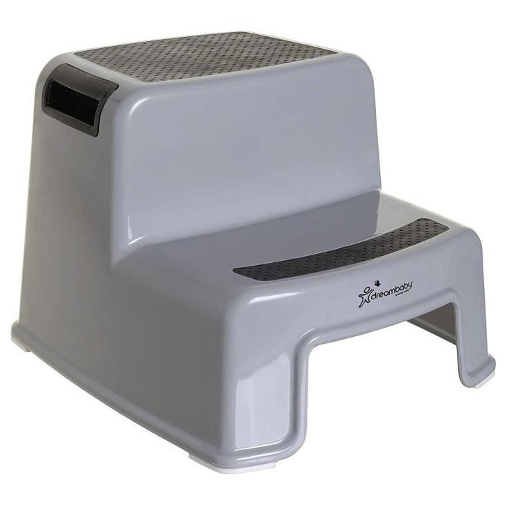 Tabouret marchepied - DREAMBABY - 2 Up - Antidérapant et texturé - Jusqu'a 80 kg pour les petits et les adultes - Gris et Noir Tabouret marchepied - DREAMBABY - 2 Up - Antidérapant et texturé - Jusqu'a 80 kg pour les petits et les adultes - Gris et Noir