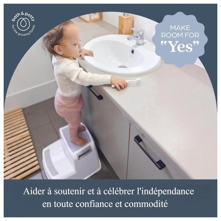 Tabouret marchepied - DREAMBABY - 2 Up - Antidérapant et texturé - Jusqu'a 80 kg pour les petits et les adultes - Gris et Noir Tabouret marchepied - DREAMBABY - 2 Up - Antidérapant et texturé - Jusqu'a 80 kg pour les petits et les adultes - Gris et Noir