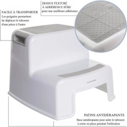 Tabouret marchepied - DREAMBABY - 2 Up - Antidérapant et texturé - J