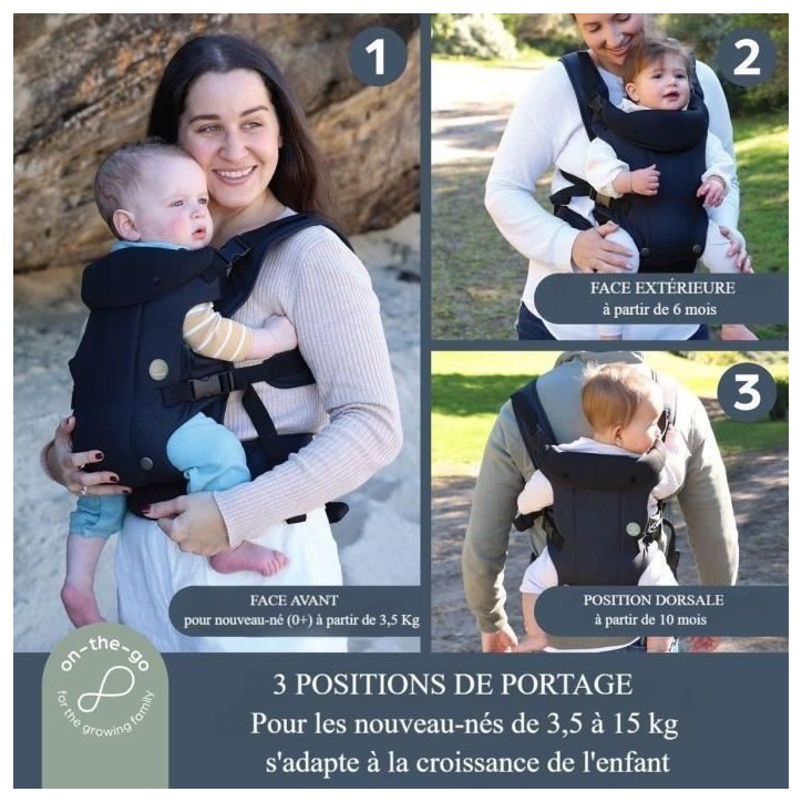 Porte-bébé ajustable 3-1 - DREAMBABY - JOURNEY - Confortable et polyvalent - Nouveau-né a enfant jusqu'a 15 kg - Noir Porte-bébé ajustable 3-1 - DREAMBABY - JOURNEY - Confortable et polyvalent - Nouveau-né a enfant jusqu'a 15 kg - Noir