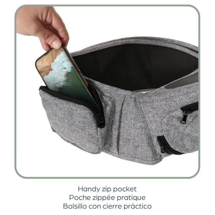 Porte-bébé - Siege de hanche - DREAMBABY - Up & Go - Gris Porte-bébé - Siege de hanche - DREAMBABY - Up & Go - Gris