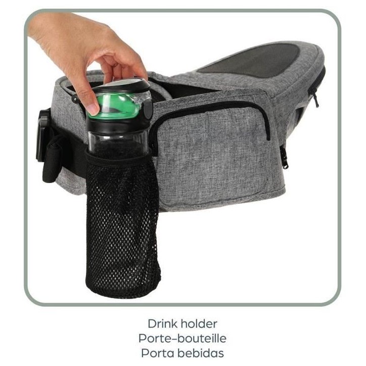 Porte-bébé - Siege de hanche - DREAMBABY - Up & Go - Gris Porte-bébé - Siege de hanche - DREAMBABY - Up & Go - Gris