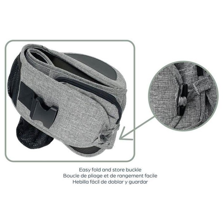 Porte-bébé - Siege de hanche - DREAMBABY - Up & Go - Gris Porte-bébé - Siege de hanche - DREAMBABY - Up & Go - Gris