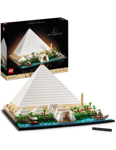 LEGO 21058 Architecture La Grande Pyramide de Gizeh, Loisir Créatif Maquette a Construire, Monument du Monde et Décoration