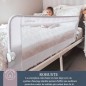 Barriere de lit Dreambaby Nicole - lits encastrés et aux lits plats- Mesurant 150 cm de large et 50 cm de haut - Gris Barriere de lit Dreambaby Nicole - lits encastrés et aux lits plats- Mesurant 150 cm de large et 50 cm de haut - Gris