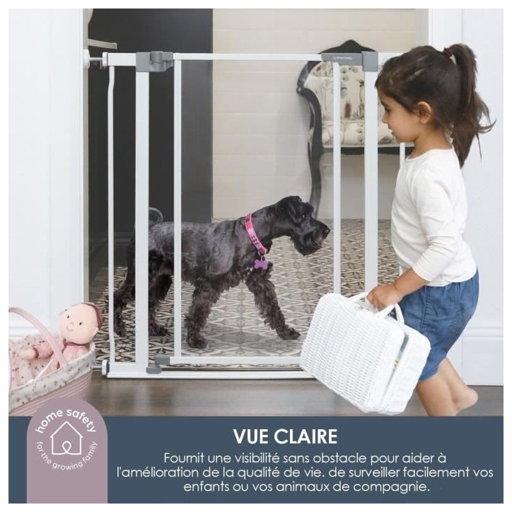 Barriere de sécurité a panneau transparent - DREAMBABY - Fonction maintien en position ouverte- Bas anti-chute - Blanc Barriere de sécurité a panneau transparent - DREAMBABY - Fonction maintien en position ouverte- Bas anti-chute - Blanc